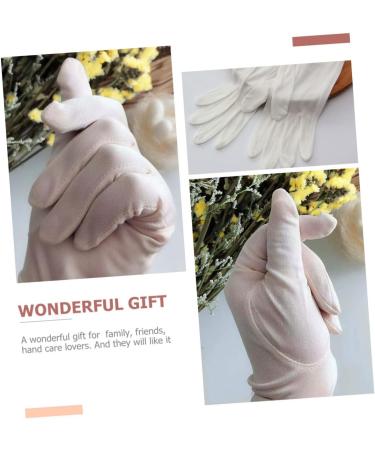 FRCOLOR 1 Pair of Care Gloves Hand Beauty Gloves Paraffin Bath Mittens Hand Accessory Lotion Moisturising Mitten Breathable Beauty Products White Mulberry Silk - Buy Online on GoSupps.com