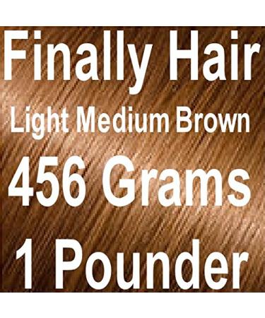 LIGHT MEDIUM BROWN Finally Hair Hair Fiber Refill 456 Grams Full Pounder For Hair Loss Concealing by Finally Hair