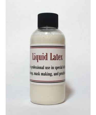 Liquid Latex 2 oz - Professional Grade for Special Effects Makeup and Mask Making - Dries Translucent