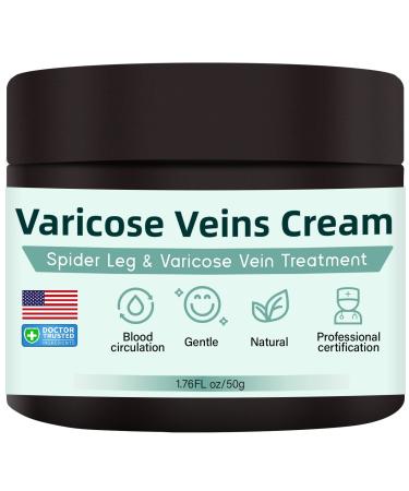 Varicose Veins Cream 1.76 fl oz || Suitable for Spider Veins, Improve Blood Circulation, Strengthen Capillary Tired and Heavy Legs Fast Relief