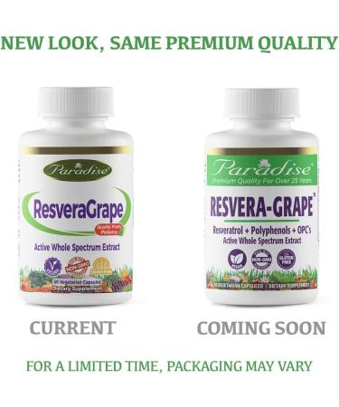 Paradise Herbs Resvera-Grape - 60 Vegetarian Capsules for Antioxidant Support - Buy Online on GoSupps.com