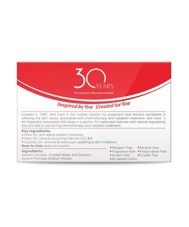 Alra Unscented Mild Soap for Chemotherapy & Sensitive Skin - Natural Fragrance-Free Relief for Eczema Psoriasis Dermatitis - International Shipping Available - Buy Online on GoSupps.com