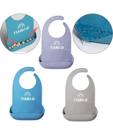 Portable Adults Waterproof Anti-oil Silicone Bib Elderly Aged Mealtime Cloth Protector Senior People Aid Aprons 1 Pack Silico Gray-xl - Buy Online on GoSupps.com