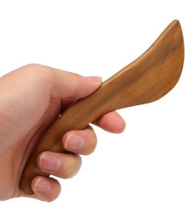Verdant Touch Wooden Gua Sha Scraping Board | Ergonomic S-Shape Handle | Portable Fragrant Wood Tool for Home Use - Buy Online on GoSupps.com