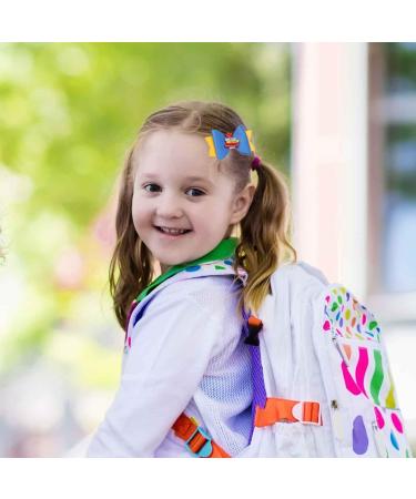 Whaline Back to School Bow Hair Clips - 6Pcs Apple Book Blackboard Hair Bows for Girls, PU Leather Hair Barrettes for Classroom, Kindergarten Students - Buy Online on GoSupps.com