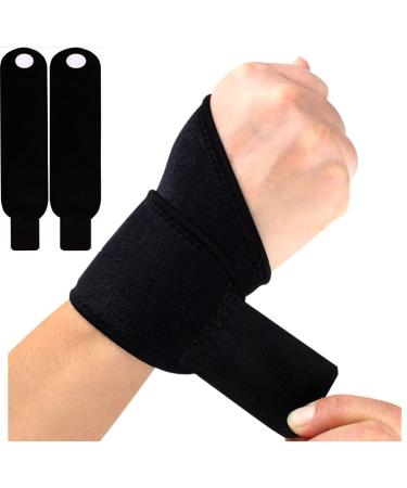 2 PCS Wrist Brace Sport-Adjustable Carpal Tunnel Hand Support Men Women Wrap Guard-Pain Relief WristBands Compression Strap Sleeve for Indoor Outdoor Gym Weightlifting Fitness Workout Yoga Day Night 0.04 Kilograms