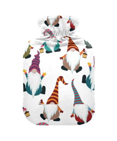 Christmas gnome heat bottle with reference heat bottles for pain relief heat bottle water bag feet and bed warmers for headache back pain 1l