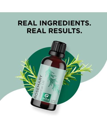 Pure Rosemary Essential Oil for Aromatherapy - 0.33 Fl Oz - Hair, Skin, Nails - Cleansing & Enhancing Oil for Diffusers - Dry Scalp Treatment and Shine Boost - Buy Online on GoSupps.com