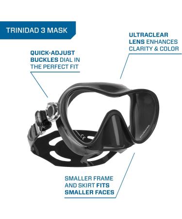 Scubapro Trinidad Adult Diving Mask/Snorkel Combo - Black | Top Quality Gear - Buy Online on GoSupps.com