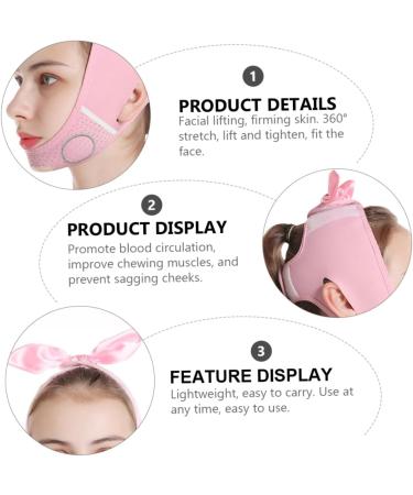 Angoily 1pc Thin - Lift Strap Lift Belt Chin Strap V Cute Belt Skin Lifting Strap -lifting Artifact Body Gems Chest Lifting Belt Pink Neoprene Plus Nylon Mesh - Buy Online on GoSupps.com