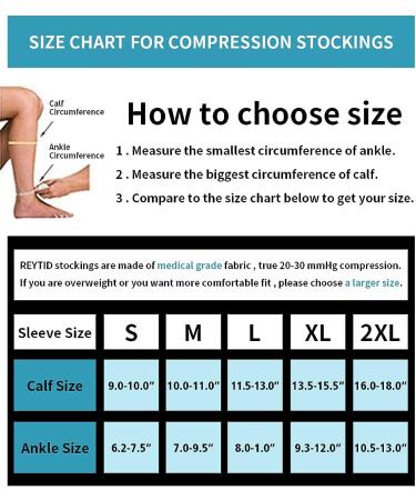 REYTID Compression Stockings Women 20-30 mmHg Knee High Support Socks - 3 Pairs, XX-Large, Open Toe Beige - Buy Online on GoSupps.com
