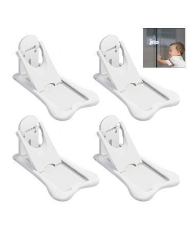 Iwobi child lock cabinet 4 pieces of cabinet protection baby children block sliding door refrigerator lock without drilling safety lock sliding door lock for window cabinet door sliding door white