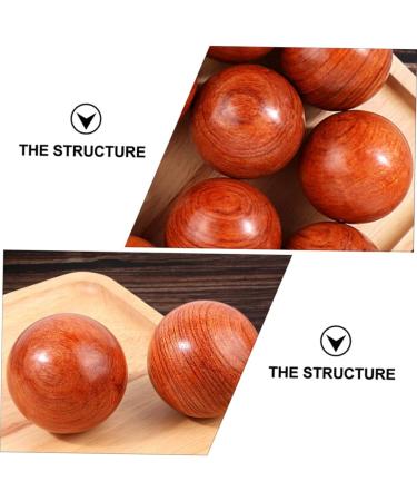 Magiclulu 6 STK Solid Wood Massage Ball Roller | Baoding Balls for Muscle Massage & Hand Training | Chinese Wooden Massage Balls - Buy Online on GoSupps.com
