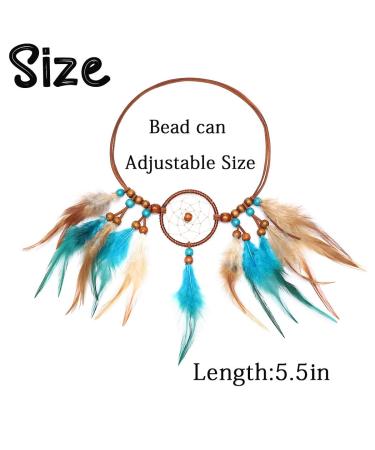 Campsis Indian Peacock Feather Headbands - Handmade Boho Princess Head Chain for Women and Girls - Buy Online on GoSupps.com