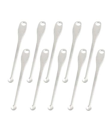 Qtqgoitem 10 Pcs Textured Earpicks Ear Wax Remover Curette Tool Silver Tone 2.3 (Model: 2e4 987 df8 6e5 ca3)