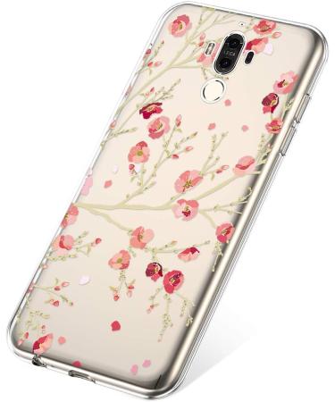Buy Huawei Mate 9 Case - Transparent TPU Silicone Cover with Cute Pink Flower Pattern | Ultra-Thin Protective Bumper - Buy Online on GoSupps.com