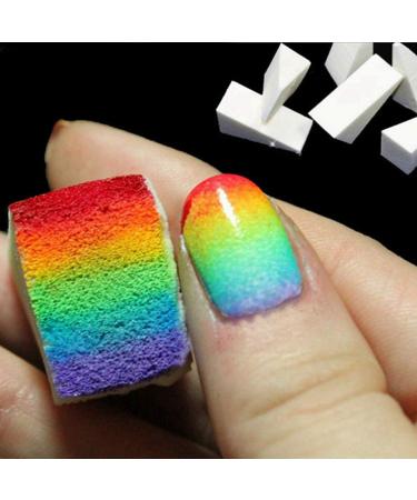 32 Piece Gradient Nails Soft Sponges - DIY Manicure Tool for Color Fade Nail Art - White - Buy Online on GoSupps.com