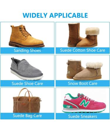 Flintronic 2 Pcs Suede & Nubuck 4-Sided Shoe Cleaner Kit with Brass Brush & Eraser - Luxury Leather Care for Boots, Jackets - Decontamination & Cleaning Solution - Buy Online on GoSupps.com