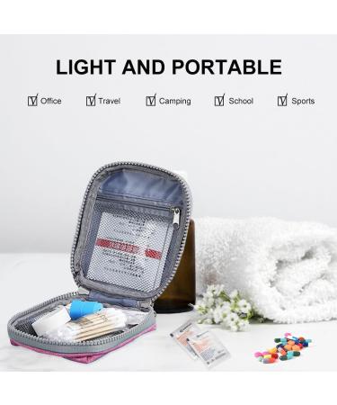 Buy HioQFR 2PCs Portable Medicine Bag - Travel Pharmacy Pocket Small Emergency Kit for Home Office & Outdoor - Gray & Purple - Buy Online on GoSupps.com
