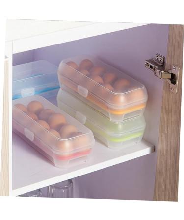 2pcs 10 Eggs Portable Refrigerator Clear Storage Bin with Lid Egg Holder Storage Box re-usable Green 24.5*10.5*7cm - Buy Online on GoSupps.com