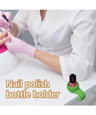 Nail Polish Organizer | Wearable Anti-Spill Nail Polish Holder - Strong Grip Airlock Suction Silicone Nail Polish Holder For Nail Art Salon Design Light Green - Buy Online on GoSupps.com