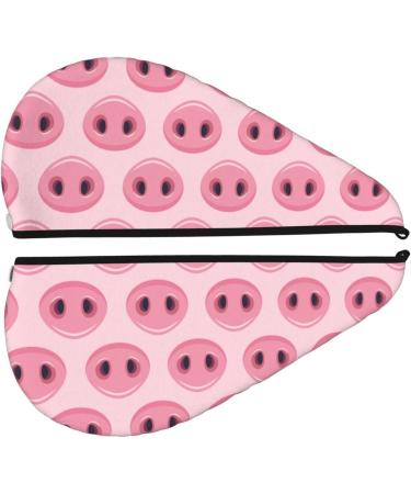 Pig Nose Microfiber Hair Towel - Soft Super Absorbent Quick Dry Wrap for Women | Coral Velvet Cap for Long Curly & Thick Hair - Buy Online on GoSupps.com