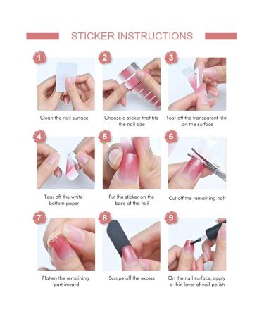 Buy Semi Cured Gel Nail Strips - 8 Sheets of Flower Heart & Star Designs | Nail Art Stickers & Decals for Stunning Manicures - Buy Online on GoSupps.com