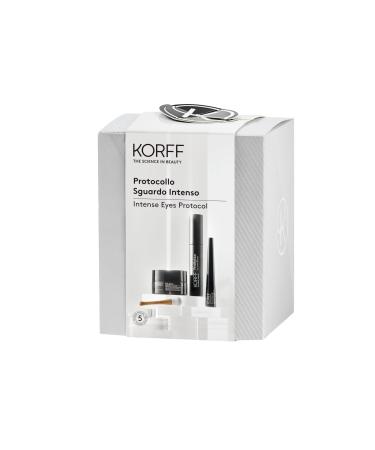 Korff Protocol Intense Look Set Anti-Wrinkle and Moisturizing Eye Zone Eye Contour Cream 15 ml Vinyl Eyeliner Effeto Extra Black 2 ml Prodigious Volumising Effect Mascara 15 ml