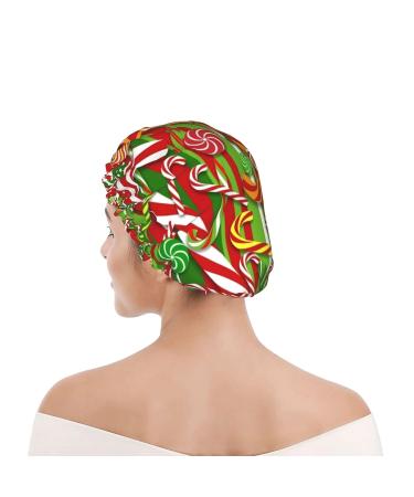 Merry Christmas Printed Shower Cap - Waterproof Bath Cap for Women - Fits All Head Sizes and Hair Textures - Buy Online on GoSupps.com