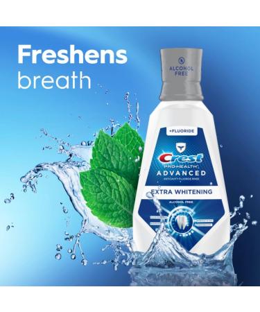 Crest Pro-Health Advanced Mouthwash, Alcohol Free, Extra Whitening, Energizing Mint Flavor, 946 mL (32 fl oz) - Buy Online on GoSupps.com