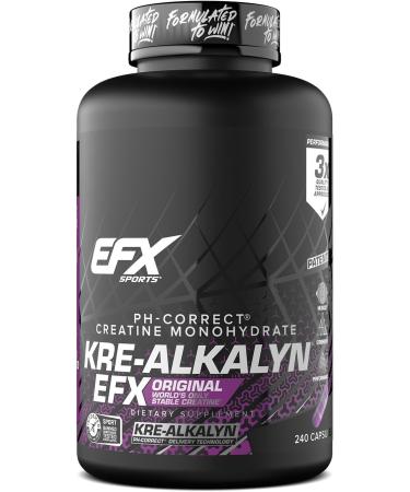 EFX Sports Kre-Alkalyn EFX | pH Correct Creatine Monohydrate Pill Supplement | Strength, Muscle Growth & Performance | 120 Servings, 240 Capsules - Buy Online on GoSupps.com