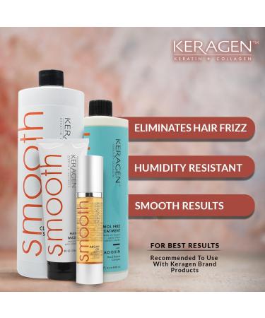 Keragen Brazilian Keratin Smoothing Treatment - Blowout Straightening System for Dry Damaged Hair | Organic Formaldehyde-Free Kit - Buy Online on GoSupps.com