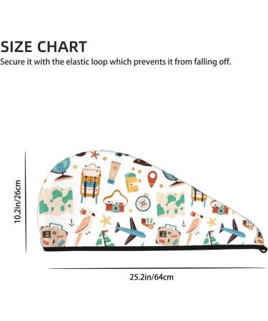 Hair Towel Wrap - Quick Drying Hair Turban with Button for Travel | Premium Hair Drying Towel - Buy Online on GoSupps.com