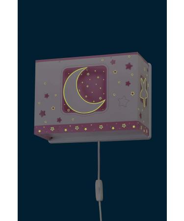 Dalber Children s Wall Lamp - Moon & Stars Design in Pink Rose | Perfect Kids' Room Lighting - Buy Online on GoSupps.com