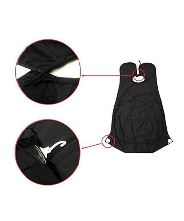 ZAWARA Men's Shave Beard Cape Carrier - Haircut Apron & Facial Clean Bib Clipping Catcher - Black - International Shipping Available - Buy Online on GoSupps.com