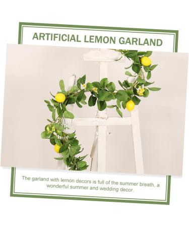 Zerodeko 2pcs Lemon Cane Spring Fruit Garland Front Door Wreaths Festival Garland Fruit Plants Hanging Lemon Artificial Lemon Garland Front Door Decor Silk Flower Branch Decorative Flower - Buy Online on GoSupps.com