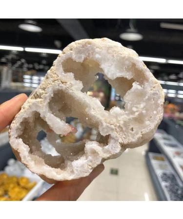 Natural Crystal Rough Natural White Agate Geode Double-Sided Cutting Quartz Crystal Cluster Minerals Crystal Home Decoration (Size : 2pcs) ZJGIDTEM (Size : 1pc) - Buy Online on GoSupps.com