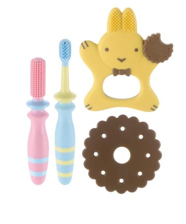 Richell Tri-Toothbrush assorted colors Tooth Cleaning Habits Starter Set