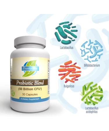 Priority One Vitamins - Probiotic Blend 50 Billion CFU Probiotic Flora - Buy Online on GoSupps.com