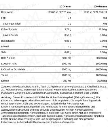 XXL Nutrition Blast! Pre Workout Powder - Melon Flavour | Caffeine Boost | 300g - International Shipping Available - Buy Online on GoSupps.com