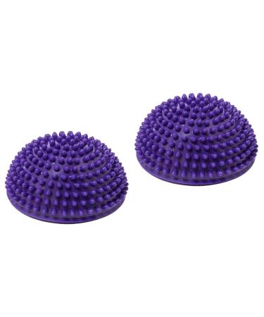 JECOMPRIS 2ST Durian ball Tool Neck massage device Triggering point outdoor massage device Muscle training massager body relaxing training equipment yoga pvc violet office