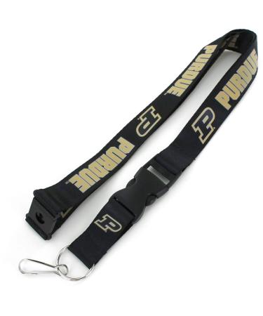 aminco NCAA Alabama Crimson Tide Bob Buckle Team Lanyard Purdue Boilermakers 24 Black