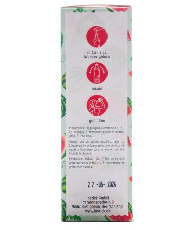 Intick Sugar-Free Watermelon Instant Drink | 12x1.5L | Vegan Low Calorie Vitamin C | Instant Beverage Powder - International Shipping Available - Buy Online on GoSupps.com