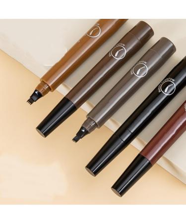 Cohbskj Glowly Secret Eyebrow Pen Unique Quad Eyebrow Pencil Quad Forked Liquid Eyebrow Pencil Long-Lasting Waterproof Microblading Eyebrow Pen (1PCS-B) - Buy Online on GoSupps.com