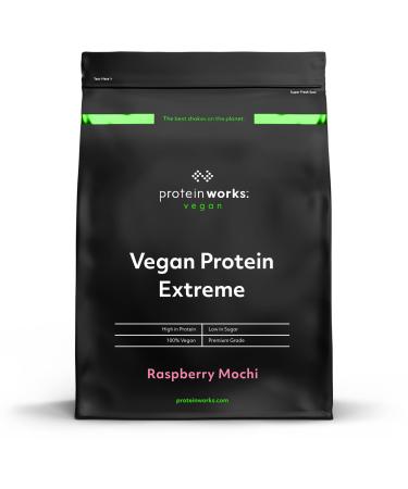 Protein Works - Vegan Protein Extreme | 29g Plant Based Protein | Added Vitamin Blend | 14 Servings | Raspberry Mochi | 500g Raspberry Mochi 500g
