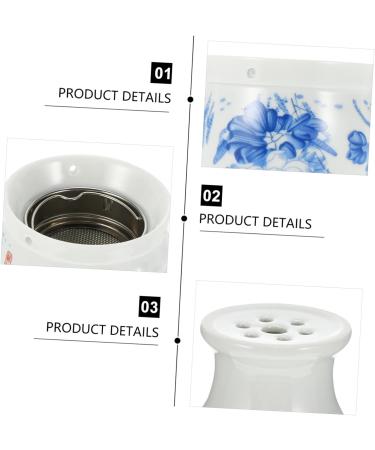 Homsfou 3 StK Moxibustion Cup - Portable Moxa Tools & Gua Sha Pot for Massage - Electric Moxibustion Device - Ceramic White | International Shipping Available - Buy Online on GoSupps.com