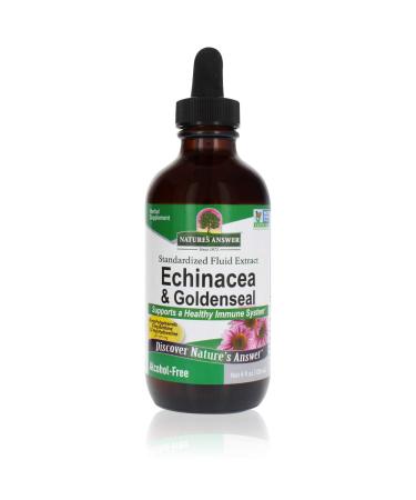 Nature's Answer Echinacea and Goldenseal | Supports a Healthy Immune System | Non-GMO, Alcohol-Free, Gluten-Free & Kosher Certified 4oz 4 Fl Oz (Pack of 1)