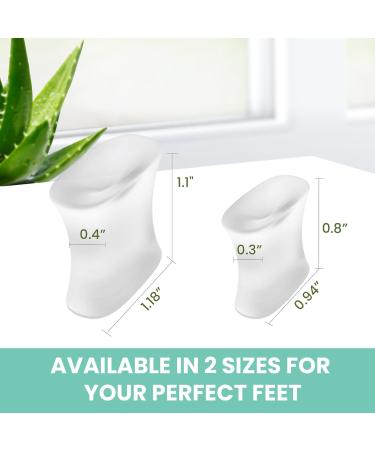 Welnove Upgraded Gel Toe Separators - 8-Pack Aloe Vera Silicone Spacers for Overlapping Toes & Bunion Relief - Multi-Size Clear for Men & Women - Buy Online on GoSupps.com