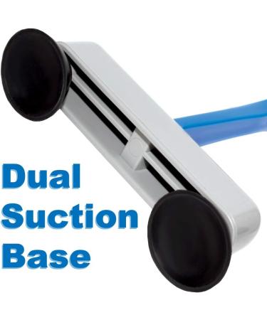 Rehabilitation Advantage Denture Scrub Brush & Suction Cup Holder in Red/Gray - Buy Online on GoSupps.com