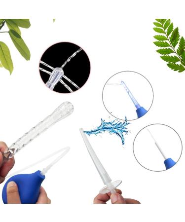 Black Silicone Enema Bulb Kit | GNEGKLEAN 7.6oz Anal Douche for Men and Women | Includes 19.7in Hose and 4 Nozzles | Black - Buy Online on GoSupps.com